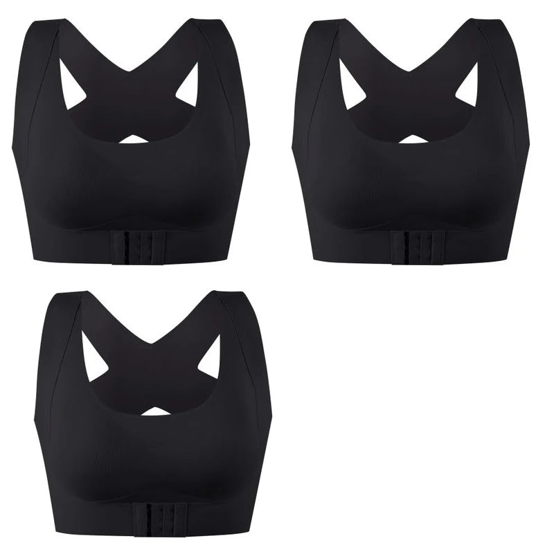 1Pcs/2Pcs/3Pcs Women Bras for Women Push up Bra Posture Corrector Bralette Front Closure Female Underwear Cross Back Tops