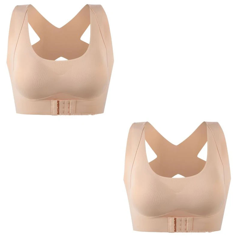 1Pcs/2Pcs/3Pcs Women Bras for Women Push up Bra Posture Corrector Bralette Front Closure Female Underwear Cross Back Tops