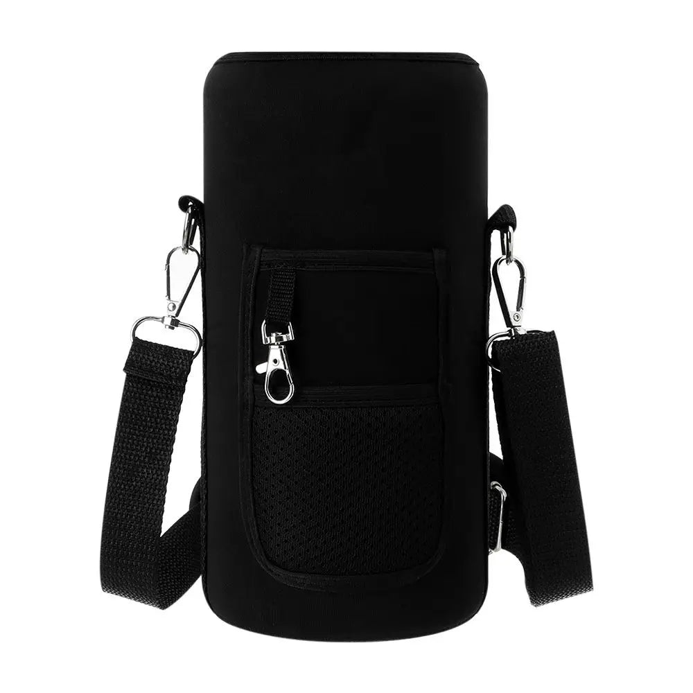 Portable Half Gallon Water Bottle Case Sleeve Sports Insulation Water Bottle Covers Pouch with Strap Cellphone Holder Bottle Bag