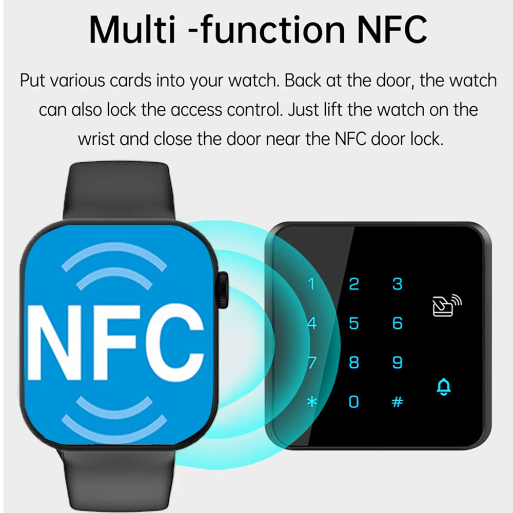 NFC ECG+PPG Sports Fitness Smartwatch Men Temperature Monitoring Heart Rate Bluetooth Call Sports Smart Watch Men Women 2024 New