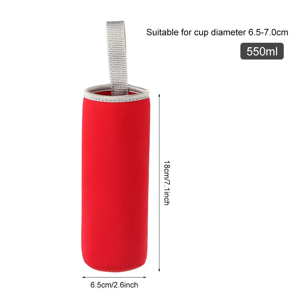 Portable Half Gallon Water Bottle Case Sleeve Sports Insulation Water Bottle Covers Pouch with Strap Cellphone Holder Bottle Bag
