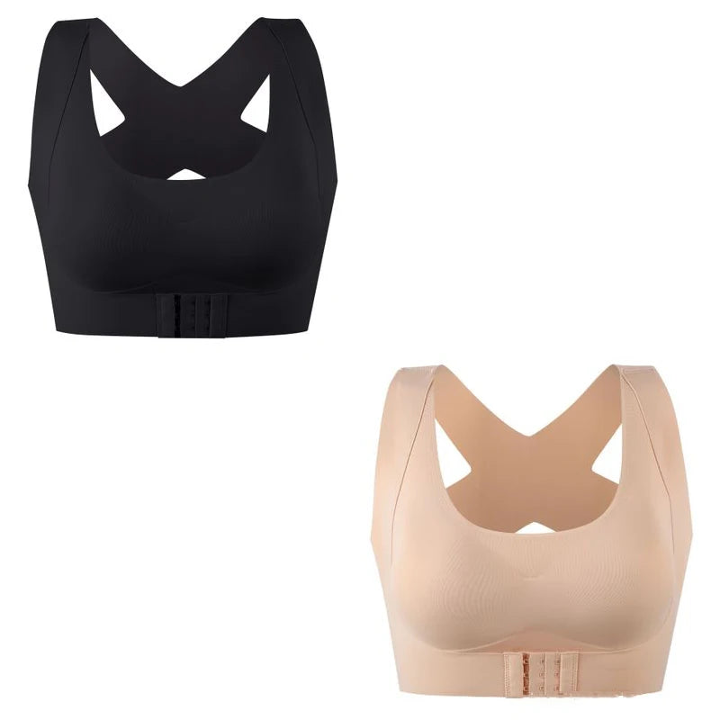 1Pcs/2Pcs/3Pcs Women Bras for Women Push up Bra Posture Corrector Bralette Front Closure Female Underwear Cross Back Tops