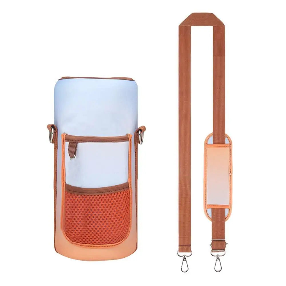 Portable Half Gallon Water Bottle Case Sleeve Sports Insulation Water Bottle Covers Pouch with Strap Cellphone Holder Bottle Bag