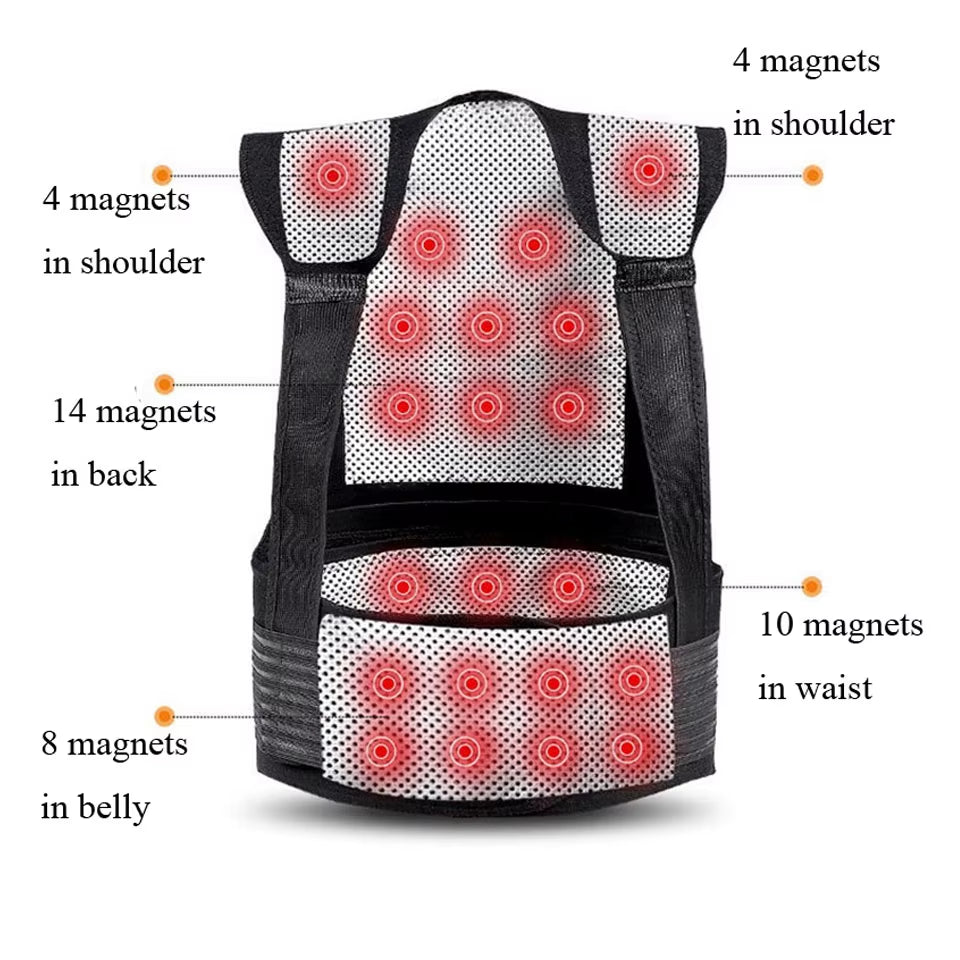 Tourmaline Self-Heating Brace Support Belt Back Posture Corrector Spine Back Shoulder Lumbar Posture Correction